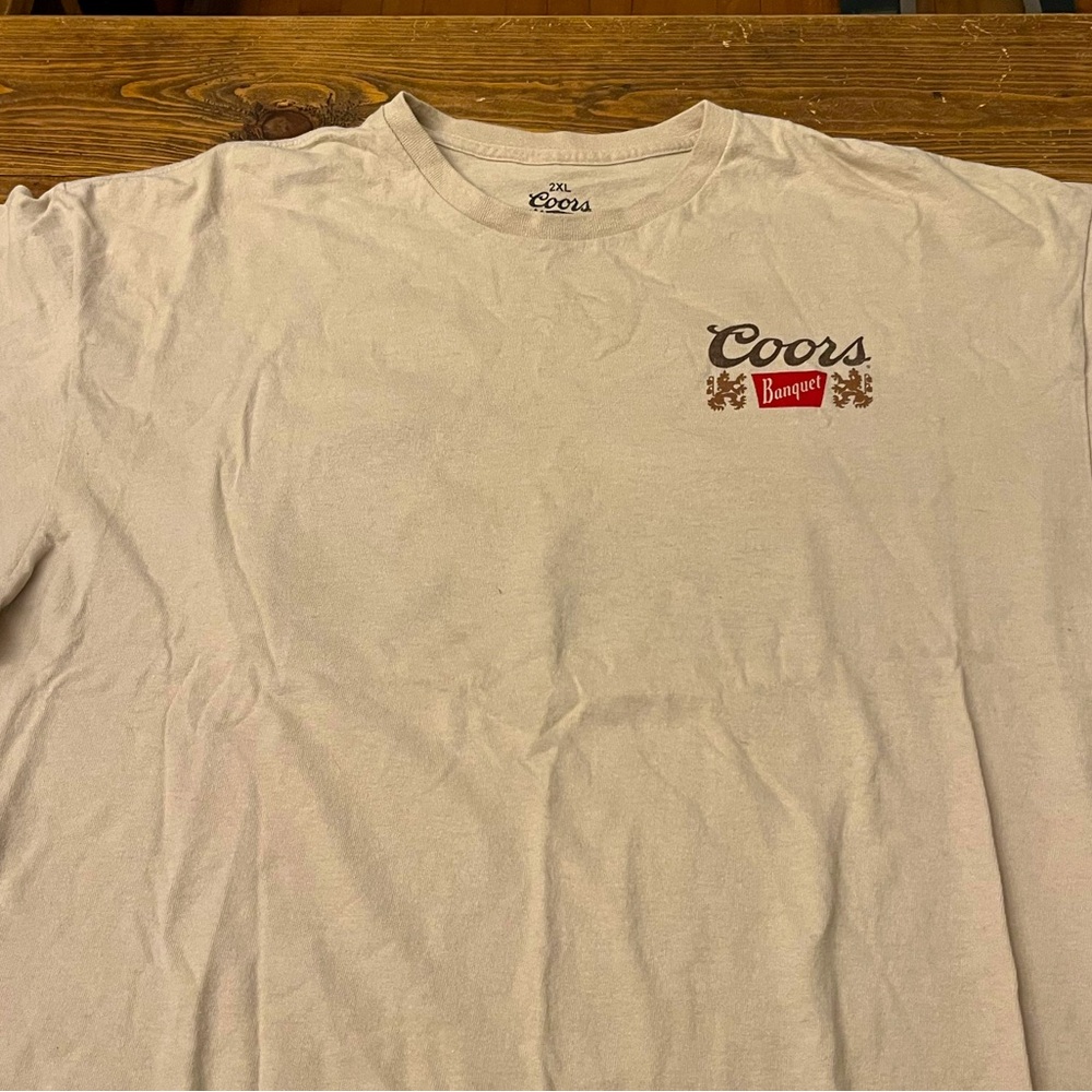 Coors Banquet Mens Tee Shirt Cream 2XL